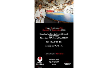 Stage Sensei Patrick Grospiron
